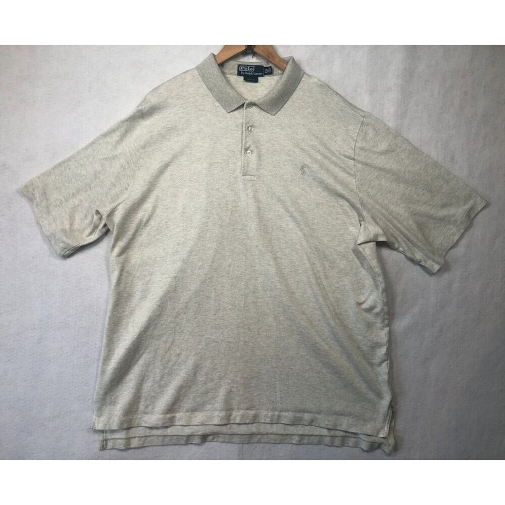Polo by Ralph Lauren Polo Shirt Golf Fit Short Sleeved Light Gray Men's Size XXL